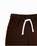 Calções bermudas de menino em malha castanha Banana Records