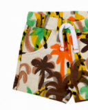 Bermudas de menino em pelúcia bege Banana Records