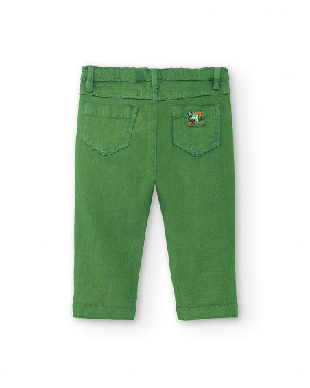 Calça jeans verde menino Banana Records