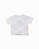 T-shirt de malha branca estampada para menino Banana Records