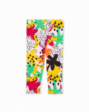 Leggings de malha rosa para menina Banana Records