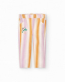 Jeggings de malha rosa de menina Banana Records