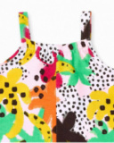 Macacão de malha rosa de menina Banana Records