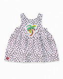 Vestido de malha branco de menina Banana Records