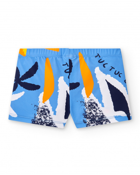 Fato de banho boxer azul de menino Coleção Sons Of Fun