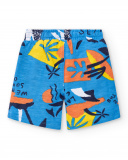 Calções bermuda de pelúcia azul menino Coleção Sons Of Fun