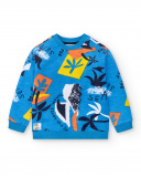 Moletom de pelúcia azul menino Coleção Sons Of Fun