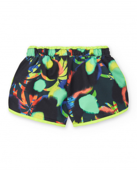 Bermudas pretas de menino Coleção Savage Spirit