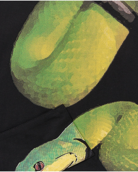 T-shirt preta de menino em malha Coleção Savage Spirit