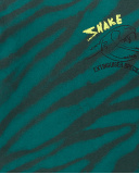 T-shirt de malha às riscas verdes para menino Coleção Savage