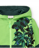 Casaco de pelúcia verde para menino Coleção Savage Spirit