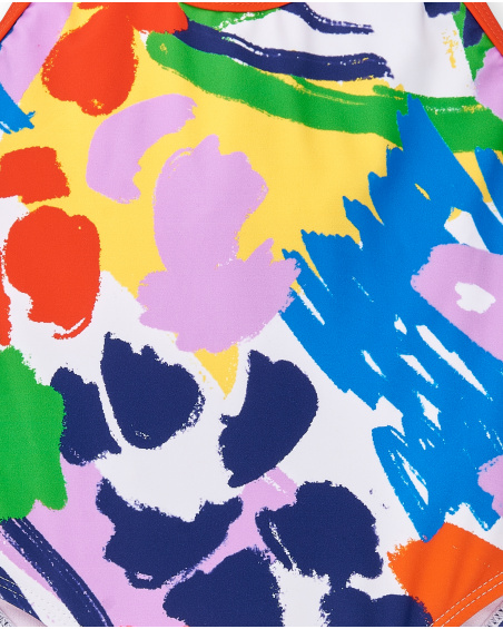 Fato de banho branco de menina Coleção Rockin The Jungle