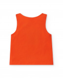 T-shirt vermelha de menina em malha Coleção Rockin The Jungle