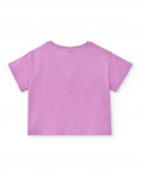 T-shirt lilás de menina em malha Coleção Rockin The Jungle