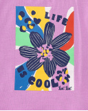 T-shirt lilás de menina em malha Coleção Rockin The Jungle