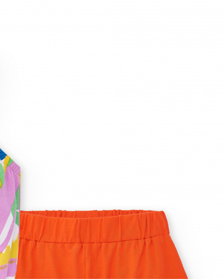 Conjunto de malha vermelha para menina Coleção Rockin The Jungle