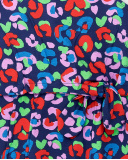 Vestido de menina em tricô com estampa animal Coleção Rockin