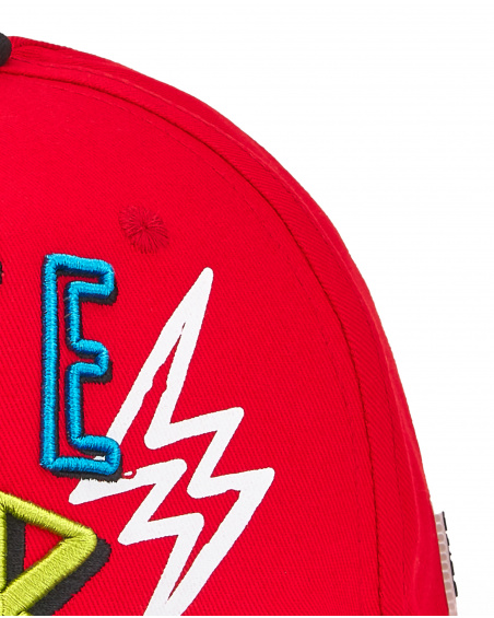 Boné de sarja vermelho para menino Coleção Race Car