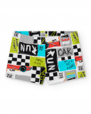 Fato de banho boxer branco de menino Coleção Race Car