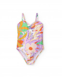Fato de banho lilás de menina Coleção Paradise Beach