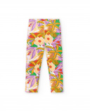 Legging de malha lilás de menina Coleção Paradise Beach