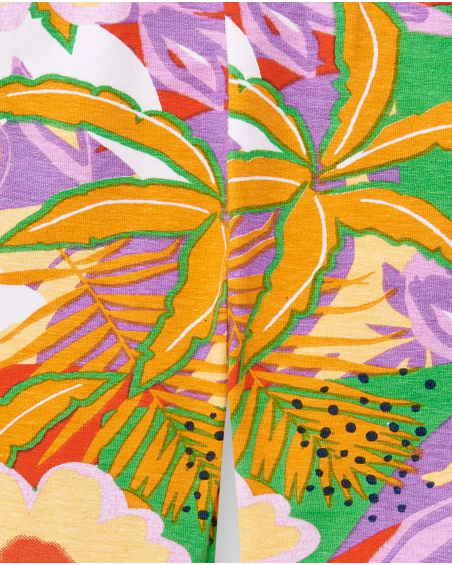 Leggings de ciclismo lilás para menina Coleção Paradise Beach