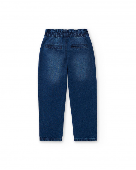 Calça jeans azul de menina Coleção Paradise Beach