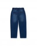 Calça jeans azul de menina Coleção Paradise Beach