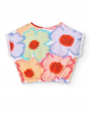 T-shirt de malha laranja menina Coleção Paradise Beach