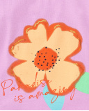 T-shirt lilás de menina em malha Coleção Paradise Beach