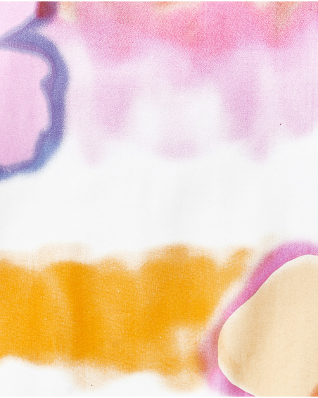 T-shirt comprida de menina em malha branca Coleção Paradise