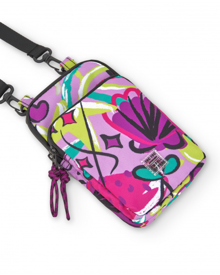 Bolsa móvel lilás de menina Coleção Flamingo Mood