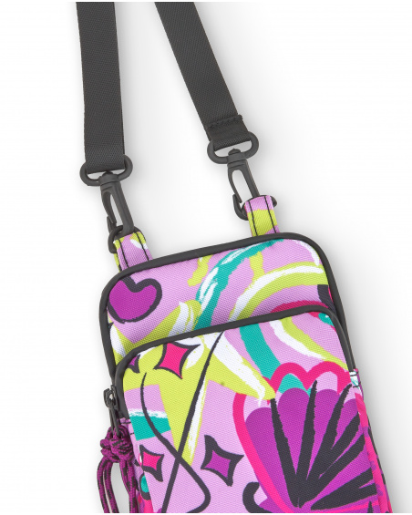 Bolsa móvel lilás de menina Coleção Flamingo Mood