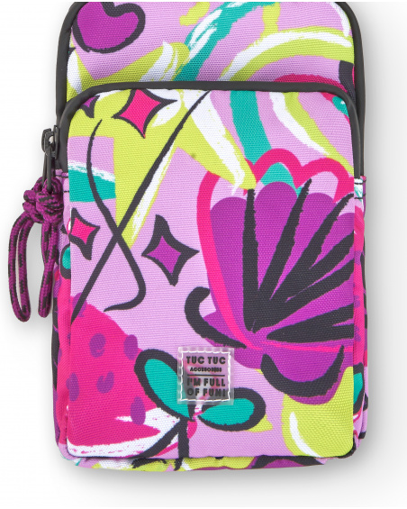 Bolsa móvel lilás de menina Coleção Flamingo Mood