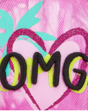 Boné de sarja lilás de menina Coleção Flamingo Mood