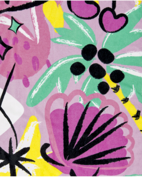 Toalha lilás de menina Coleção Flamingo Mood