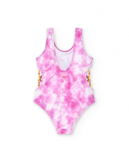 Fato de banho tie-dye lilás de menina Coleção Flamingo Mood