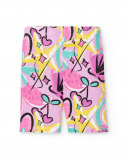 Leggings de ciclismo lilás para menina Coleção Flamingo Mood