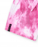 Calções de menina em malha tie-dye lilás Coleção Flamingo Mood