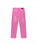 Calça jeans lilás de menina Coleção Flamingo Mood
