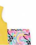 Conjunto de malha amarelo de menina Coleção Flamingo Mood