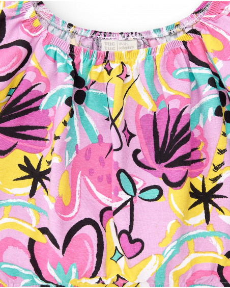 Conjunto tricot lilás de menina Coleção Flamingo Mood