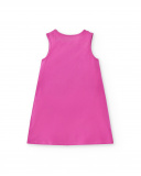 Vestido de malha lilás de menina Coleção Flamingo Mood