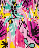 Vestido de popeline lilás de menina Coleção Flamingo Mood