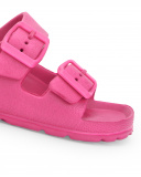 Sandálias de borracha fúcsia de menina Coleção Acid Bloom