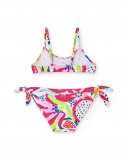 Biquíni branco de menina Coleção Acid Bloom