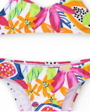 Biquíni branco de menina Coleção Acid Bloom