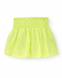 Saia de popelina verde de menina Coleção Acid Bloom