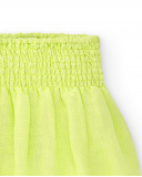 Saia de popelina verde de menina Coleção Acid Bloom