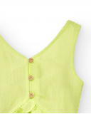 Macacão de popelina verde de menina Coleção Acid Bloom